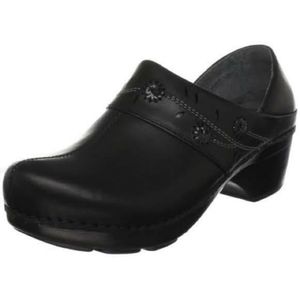 Dansko black clog EU 40 floral inlay